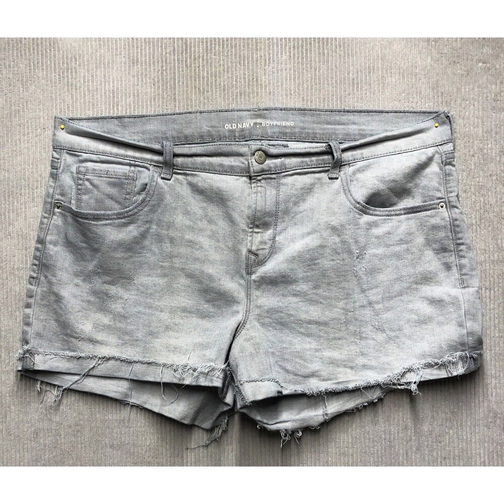 Old Navy Boyfriend Shorts Womens Denim Jeans 16 Cutoff Cuffed Beach Vacation